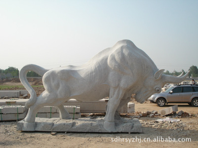 【低價(jià)銷售優(yōu)質(zhì)石雕產(chǎn)品,石雕動(dòng)物,拓荒牛】?jī)r(jià)格,廠家,圖片,石膏、石料工藝品,山東恒銳石業(yè)-